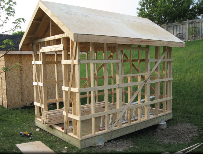 8' x 12' garden shed. Almost ready for board & batton.